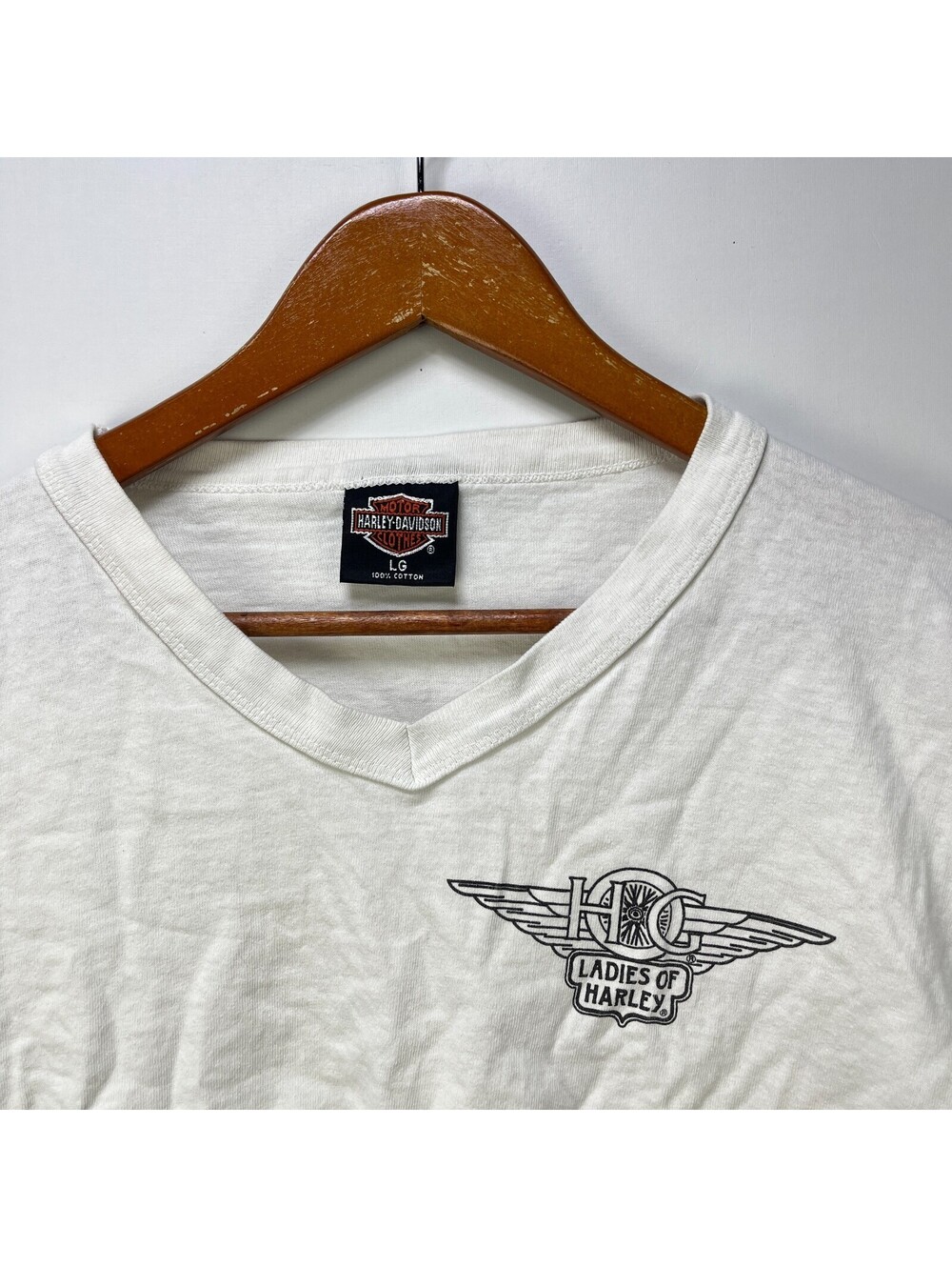 Vintage Harley Davidson HOG Ladies Of Harley Crop top L - Picture 2 of 8